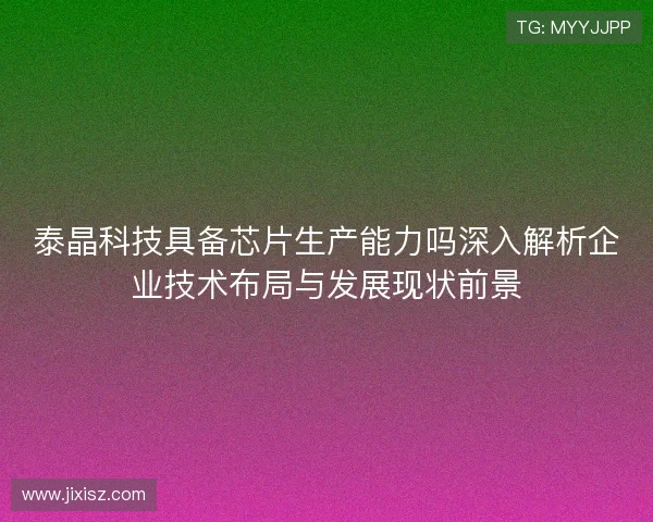 泰晶科技具备芯片生产能力吗深入解析企业技术布局与发展现状前景